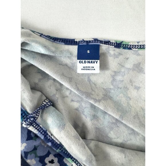 Old Navy S Fairycore Blue Purple Whimsy Floral Cropped Tank Cottagecore Boho - Picture 3 of 8